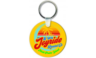 Custom Printed Full Color Digital Soft Touch Keychains - Large Round