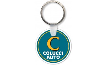 Custom Printed Full Color Digital Soft Touch Keychains - Small Round