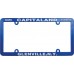 Royal Blue Raised Plastic License Plate Frames
