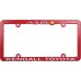 Red Raised Plastic License Plate Frames