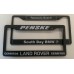 Black Powder Coated Zinc Metal License Plate Frames w/Light Gray Epoxy Fill