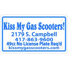 Custom Screen Printed Polyethylene Motorcycle Dealer License Plates (.020 Poly)