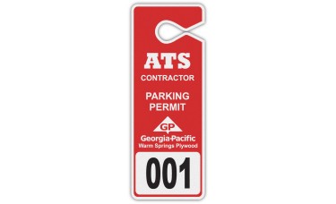 Custom Printed Full Color Digital Reflective Parking Permit Hang Tags (3-1/2" x 9-1/4")