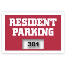 Inside Application Parking Stickers - Screen Printed Clear PET (3" x 2")