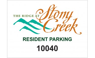 Inside Application Parking Stickers - Full Color Digital Clear PET (3" x 2")