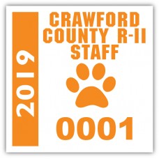 Inside Application Parking Stickers - Screen Printed Clear PET (3" x 3")