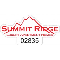 Inside Application Parking Stickers - Screen Printed Clear Static Cling (Custom Shape)