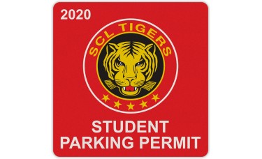 Full Color Digital Reflective Outside Application Parking Stickers (1-34" x 1-3/4")