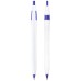 Custom Printed Sidekick Retractable Ballpoint Pens - White/Blue