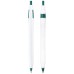 Custom Printed Sidekick Retractable Ballpoint Pens - White/Green
