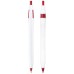 Custom Printed Sidekick Retractable Ballpoint Pens - White/Red