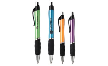 Custom Printed Neptune Retractable Squiggle Grip Ballpoint Pens