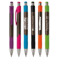Custom Printed Spark Metallic Retractable Grip Ballpoint Pens