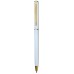 Custom Printed Harrisburg Retractable Ballpoint Pens - White/Gold