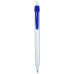 Custom Printed Cambria Retractable Ballpoint Pens - White/Blue