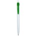 Custom Printed Cambria Retractable Ballpoint Pens - White/Green