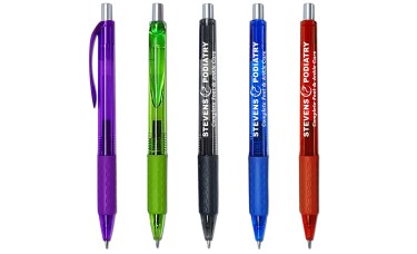 Custom Printed Tahiti Translucent Retractable Gel Ink Pens