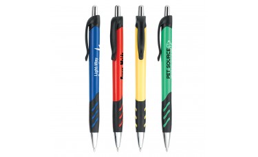 Custom Printed Wizard Retractable Grip Ballpoint Pens Custom Printed Wizard Retractable Grip Ballpoint Pens