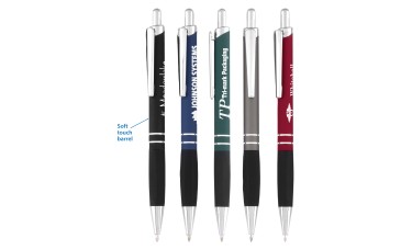 Custom Laser Engraved Easton Soft Touch Metal Retractable Ballpoint Pens