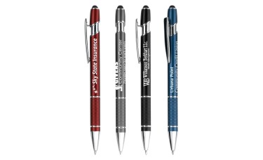 Custom Laser Engraved Assant Stylus Metal Retractable Ballpoint Pens