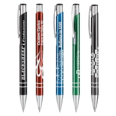 Custom Laser Engraved Barton Metal Retractable Ballpoint Pens