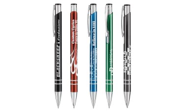 Custom Laser Engraved Barton Metal Retractable Ballpoint Pens