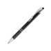 Custom Laser Engraved Hampton Stylus Metal Retractable Ballpoint Pens - Black