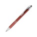 Custom Laser Engraved Hampton Stylus Metal Retractable Ballpoint Pens - Red