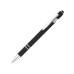 Custom Laser Engraved Chester Stylus Soft Touch Metal Ballpoint Pens - Black