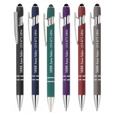 Custom Laser Engraved Chester Stylus Soft Touch Metal Retractable Ballpoint Pens Custom Laser Engraved Chester Stylus Soft Touch Metal Retractable Ballpoint Pens