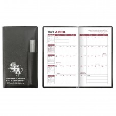 Custom Printed Executive Vinyl Academic Pocket Planners With Pen