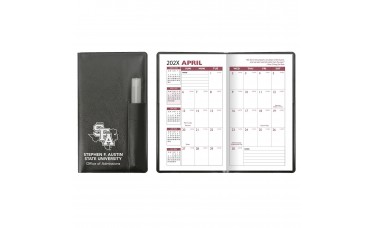 Custom Printed Executive Vinyl Academic Pocket Planners With Pen