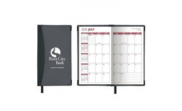 Custom Printed "Ascot" 2-Tone Soft Vinyl Cover Academic Pocket Planners