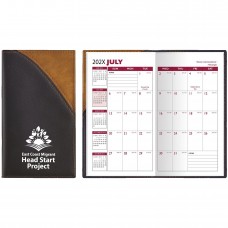 Custom Printed "Barcelona" 2-Tone Soft Vinyl Cover Academic Pocket Planners
