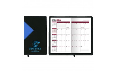 Custom Printed "Keystone" 2-Tone Soft Vinyl Cover Academic Pocket Planners