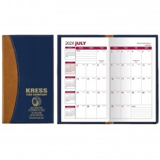 Custom Printed "Normandy" 2-Tone Soft Vinyl Cover Academic Pocket Planners