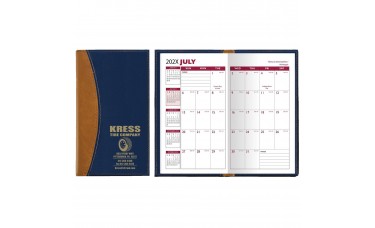 Custom Printed "Normandy" 2-Tone Soft Vinyl Cover Academic Pocket Planners