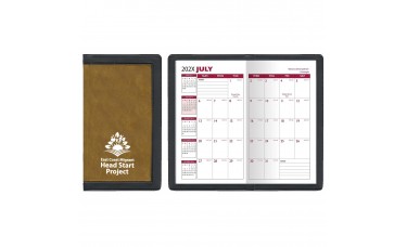 Custom Printed "Tuscany" 2-Tone Soft Vinyl Cover Academic Pocket Planners