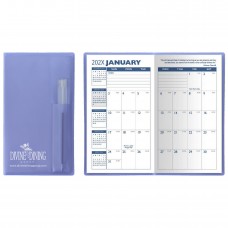 Custom Printed Translucent Vinyl Monthly Pocket Planners With Pen