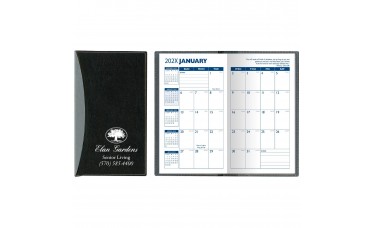 Custom Printed "Geneva" 2-Tone Soft Vinyl Cover Monthly Pocket Planners