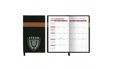 Custom Printed "Joliett" 2-Tone Soft Vinyl Cover Monthly Pocket Planners