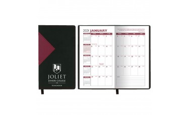 Custom Printed "Keystone" 2-Tone Soft Vinyl Cover Monthly Pocket Planners