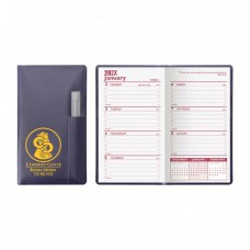 Custom Printed Executive Vinyl Weekly Pocket Planners With Pen