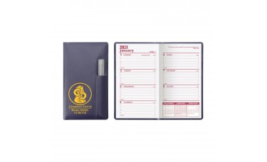 Custom Printed Executive Vinyl Weekly Pocket Planners With Pen