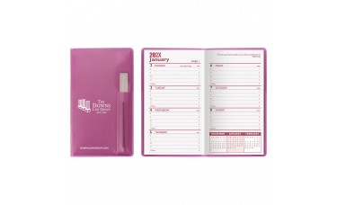 Custom Printed Translucent Vinyl Weekly Pocket Planners With Pen Custom Printed Translucent Vinyl Weekly Pocket Planners With Pen