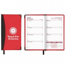 Custom Printed "Ascot" 2-Tone Soft Vinyl Cover Weekly Pocket Planners