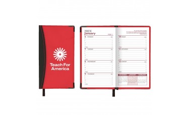 Custom Printed "Ascot" 2-Tone Soft Vinyl Cover Weekly Pocket Planners