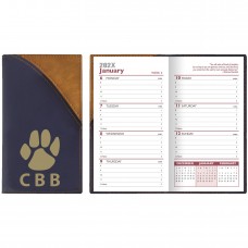 Custom Printed "Barcelona" 2-Tone Soft Vinyl Cover Weekly Pocket Planners