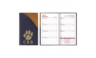Custom Printed "Barcelona" 2-Tone Soft Vinyl Cover Weekly Pocket Planners Custom Printed "Barcelona" 2-Tone Soft Vinyl Cover Weekly Pocket Planners