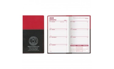 Custom Printed "France" 2-Tone Soft Vinyl Cover Weekly Pocket Planners